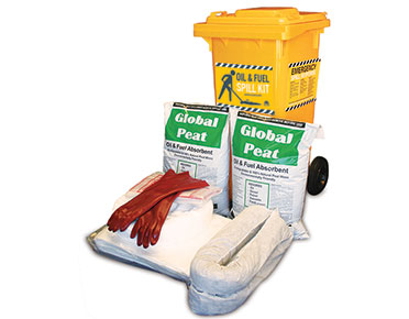 120L Spill kit & Oil and Fuel Outdoor with Wheelie Bin