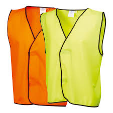 VEST  DAY HI VIS D POLYESTER VELCRO FRONT