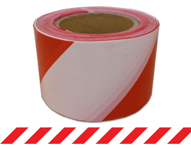 Red & White Barrier Tape 75mm x 100m